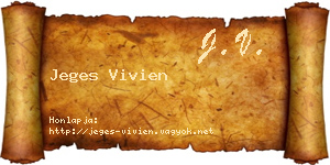 Jeges Vivien névjegykártya
